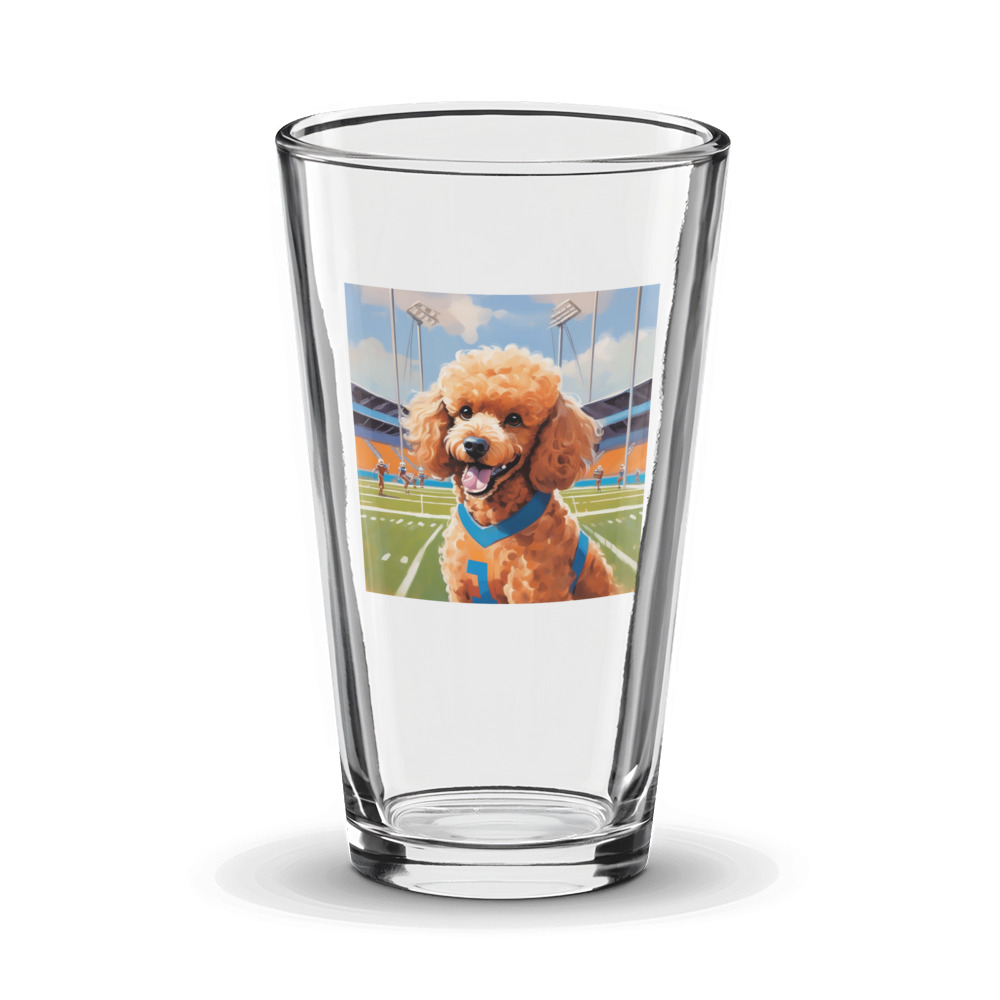 PugMug Custom Tan Poodle Glass Tumbler