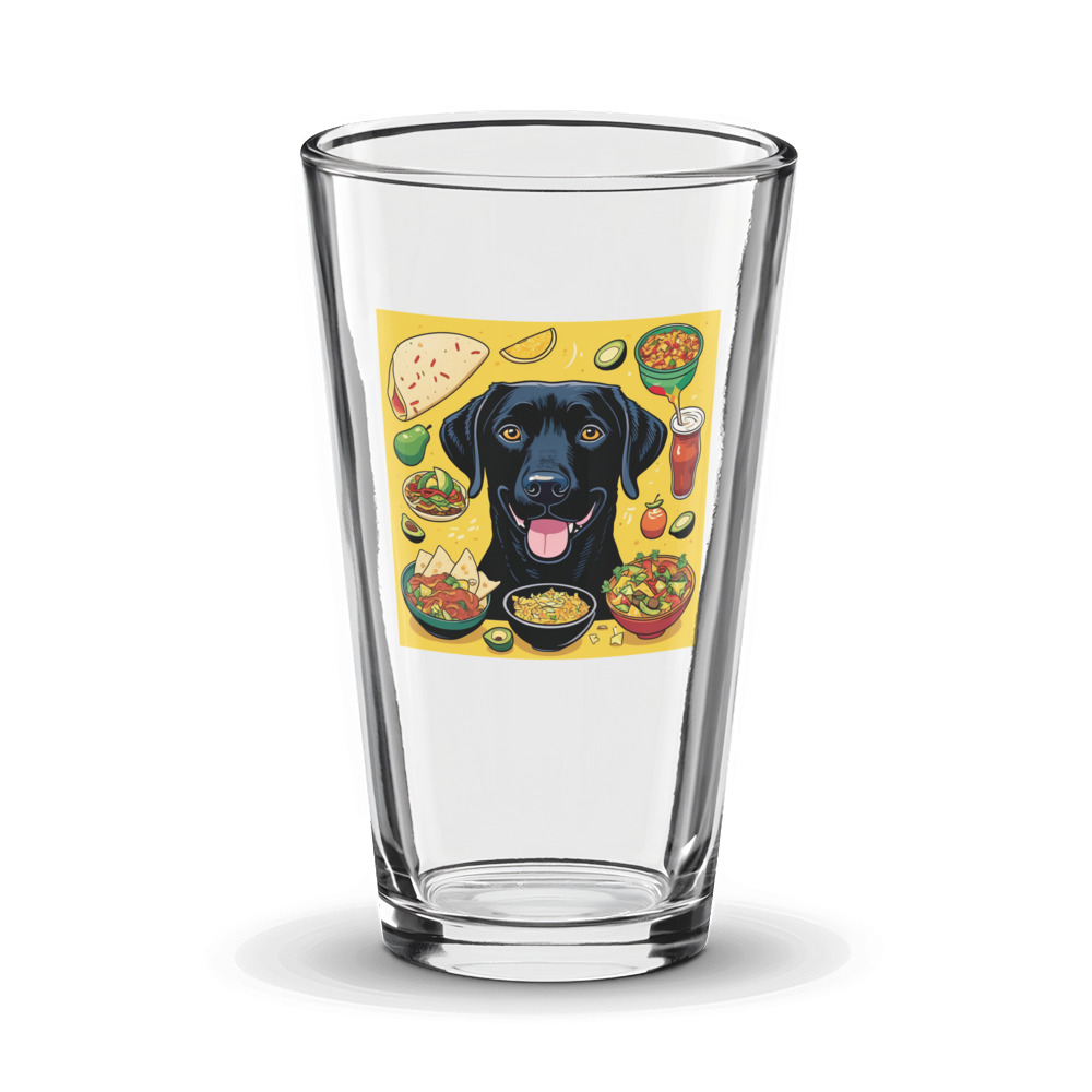 PugMug Custom Black Labrador Retriever Glass Tumbler