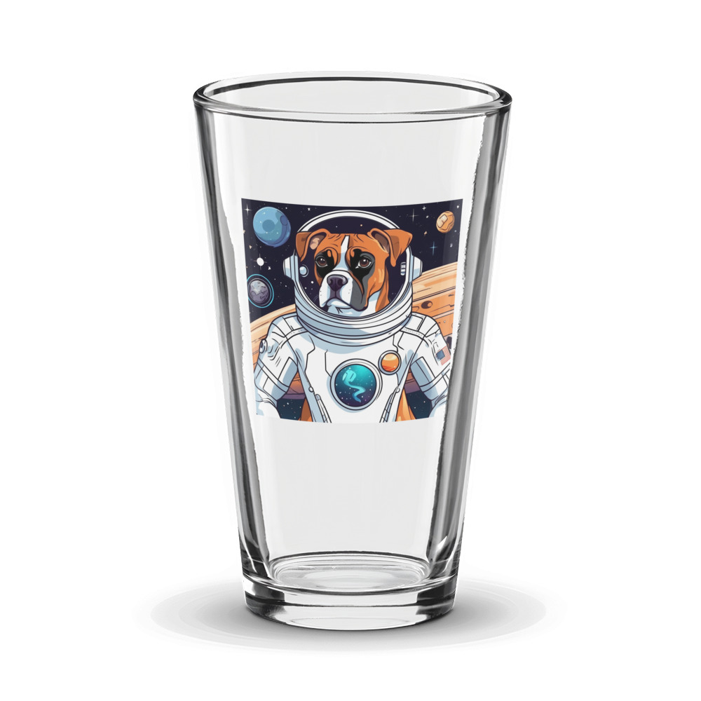 PugMug Custom Boxer Dog Glass Tumbler