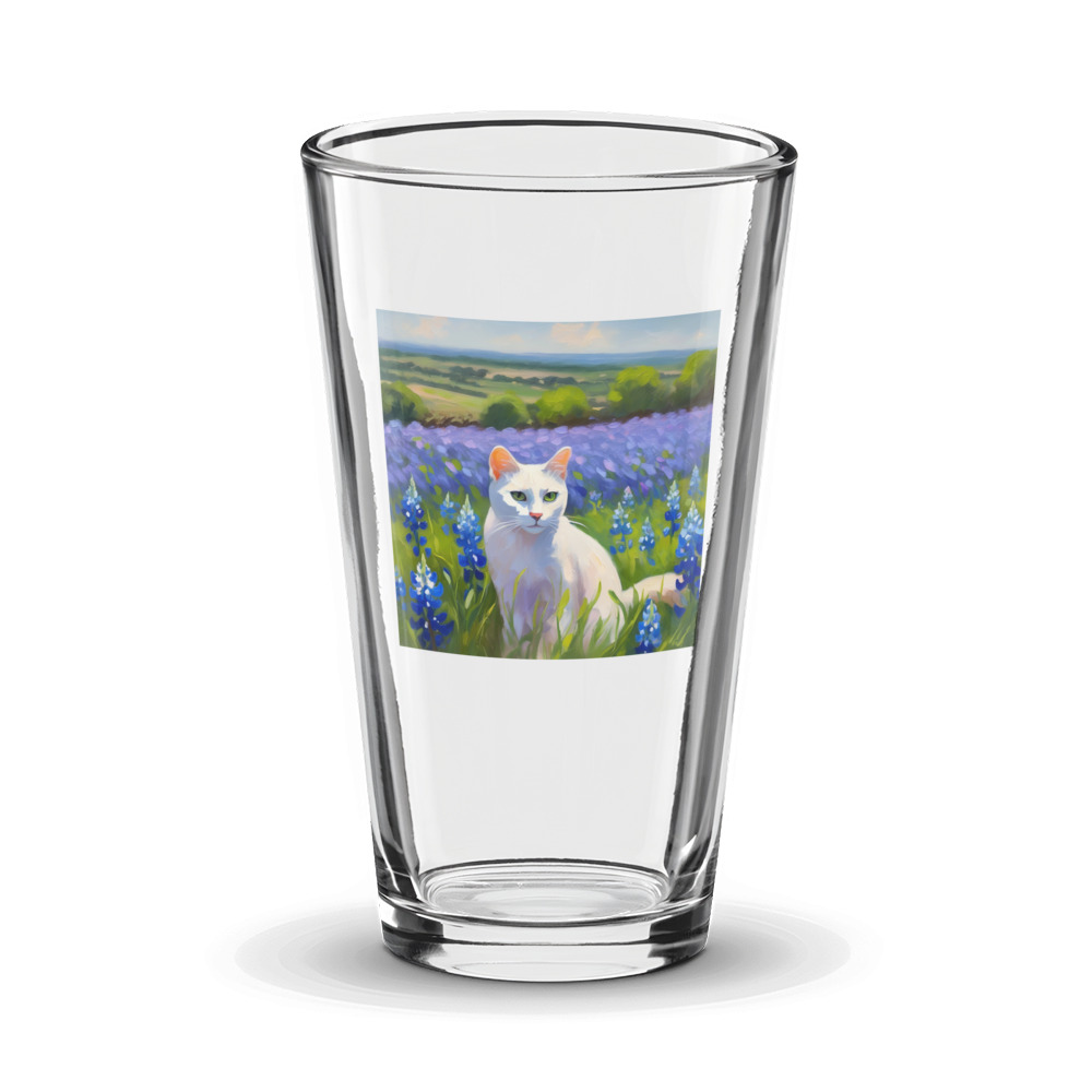 PugMug Custom White Companion Cat Glass Tumbler