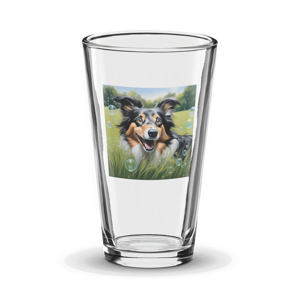 PugMug Custom Collie Glass Tumbler
