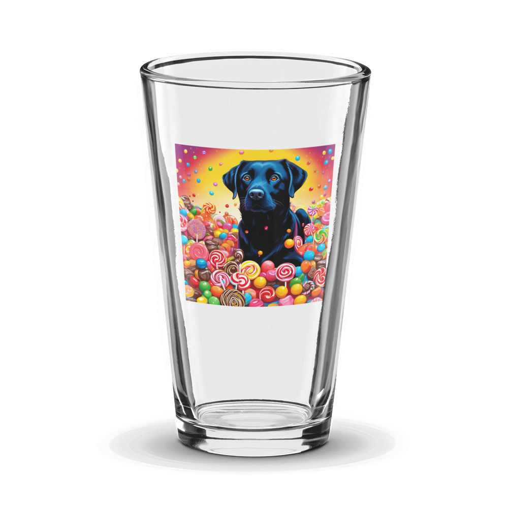 PugMug Custom Black Labrador Retriever Glass Tumbler