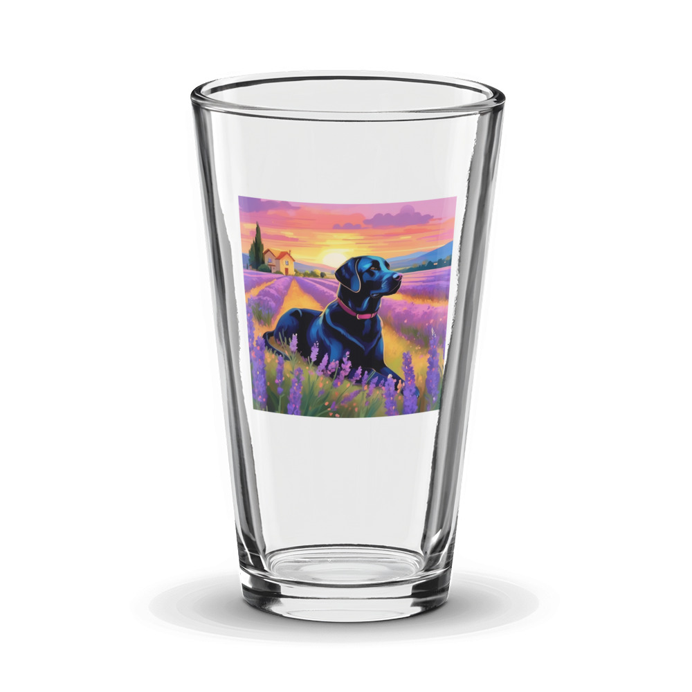 PugMug Custom Black Labrador Retriever Glass Tumbler