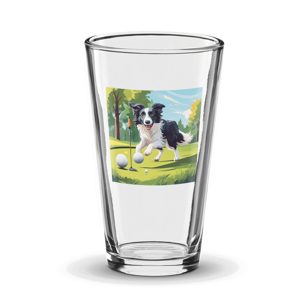 PugMug Custom Border Collie Glass Tumbler