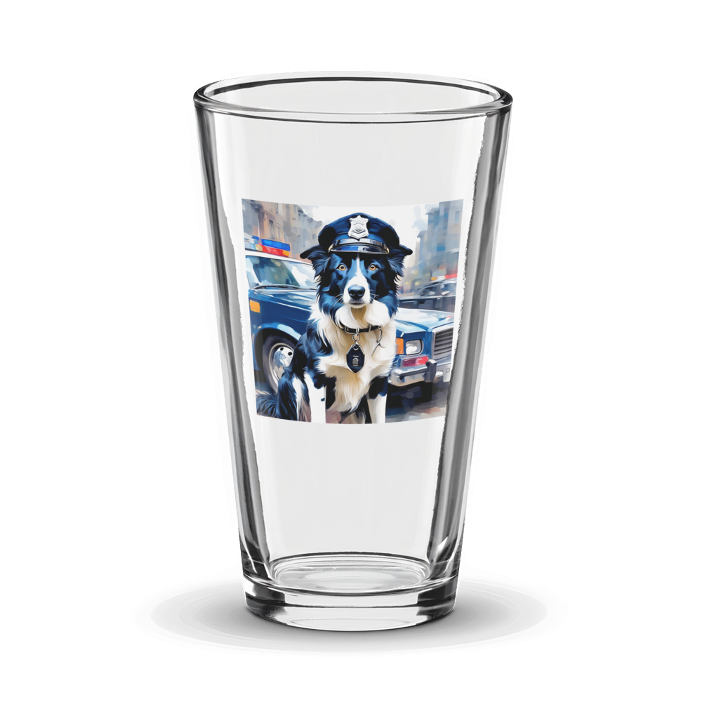 PugMug Custom Border Collie Glass Tumbler