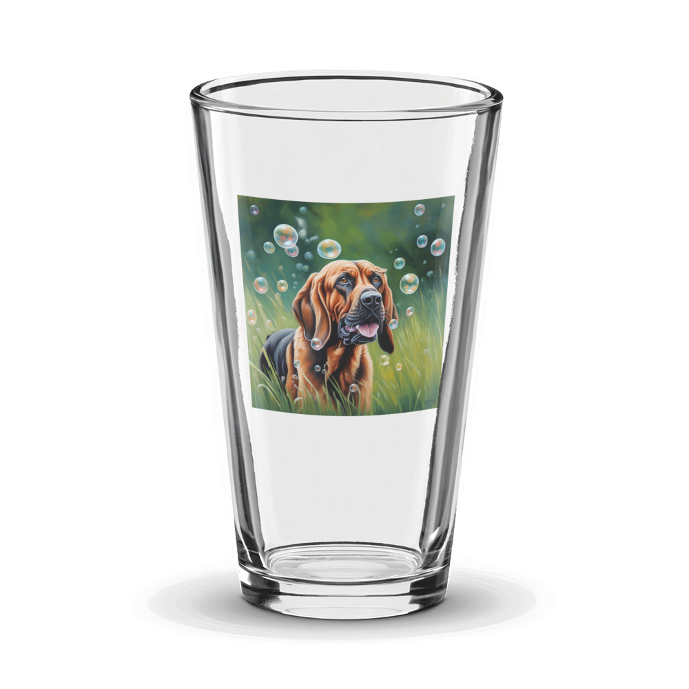 PugMug Custom Bloodhound Glass Tumbler