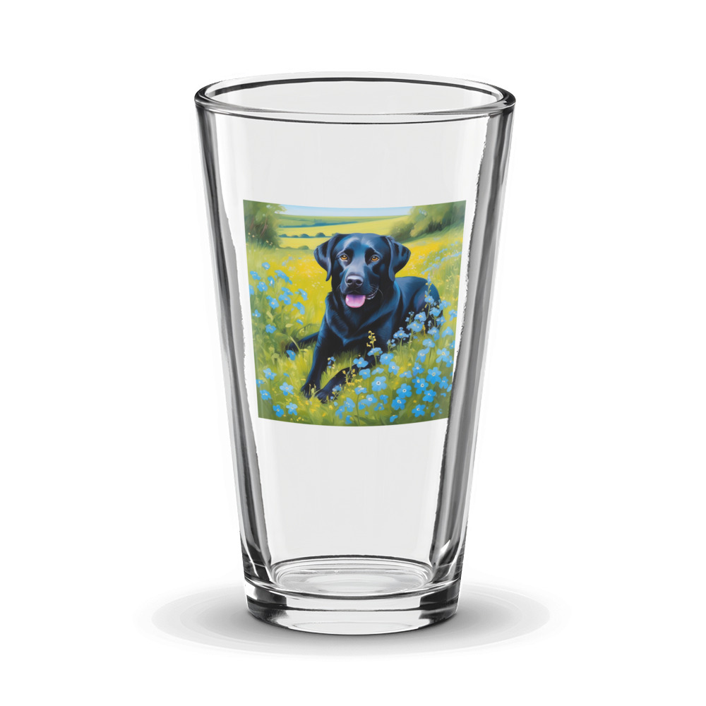 PugMug Custom Black Labrador Retriever Glass Tumbler