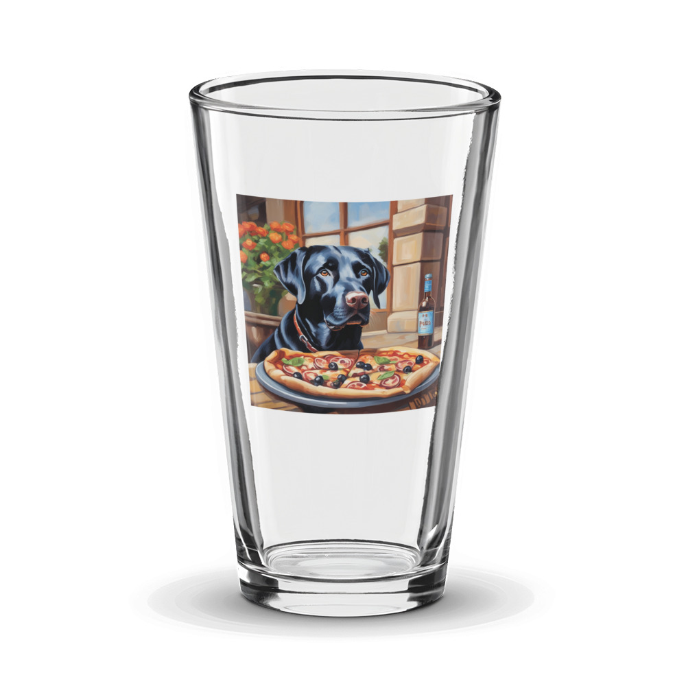 PugMug Custom Black Labrador Retriever Glass Tumbler