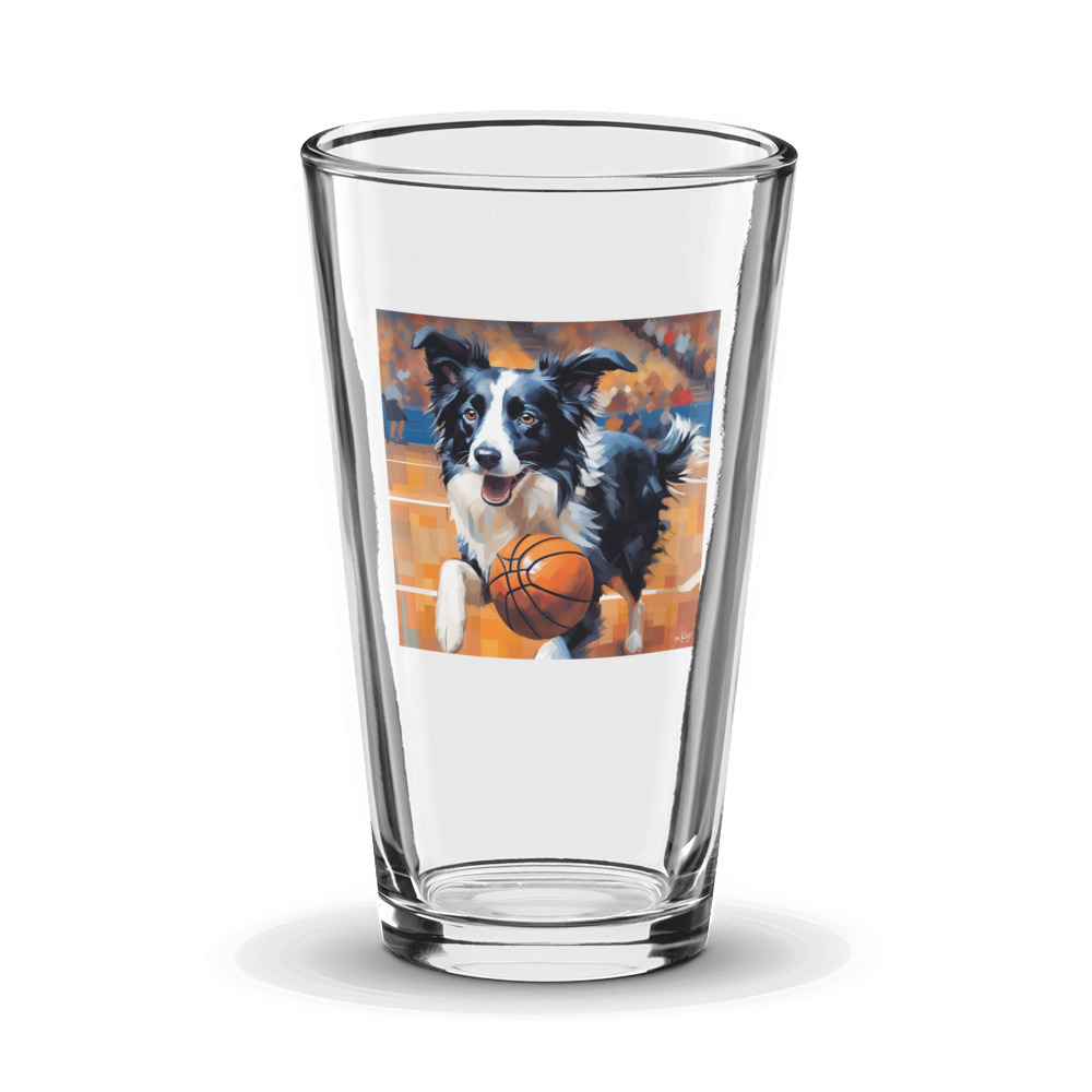PugMug Custom Border Collie Glass Tumbler