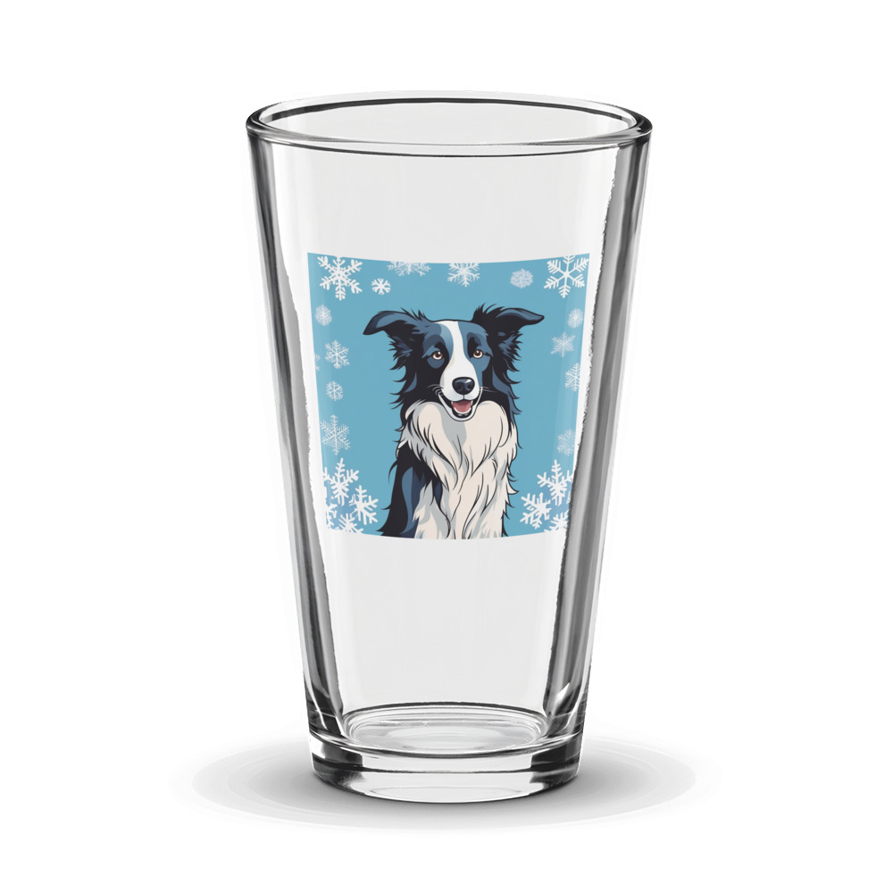 PugMug Custom Border Collie Glass Tumbler