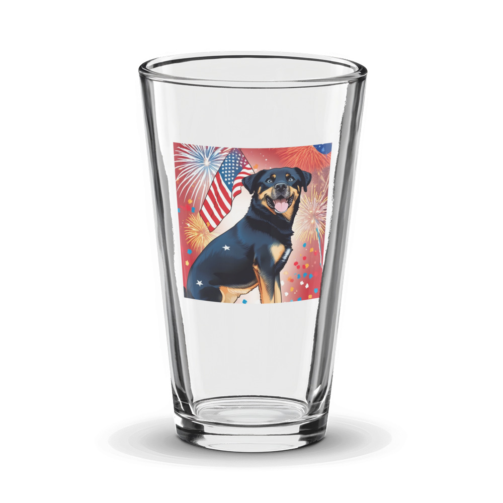 PugMug Custom Blue Glass Tumbler