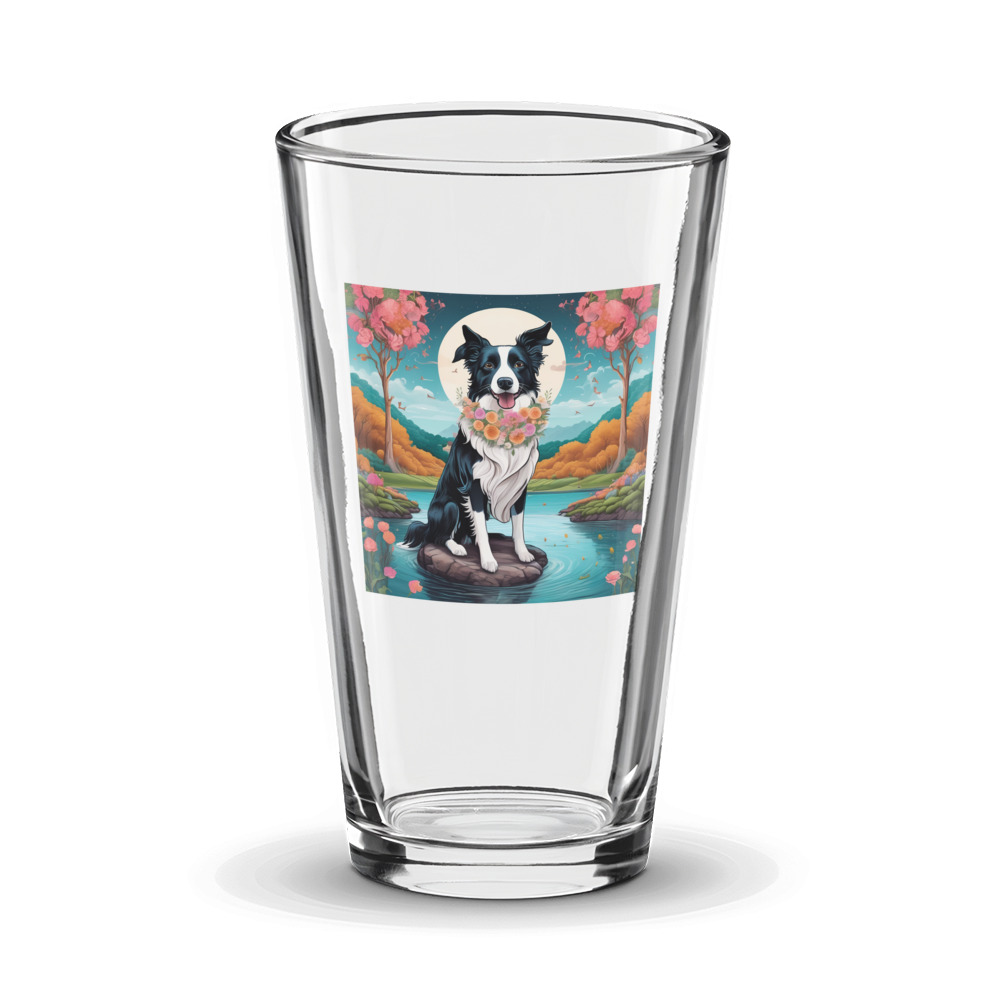 PugMug Custom Border Collie Glass Tumbler