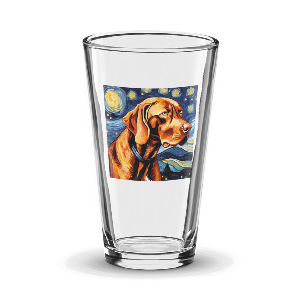 PugMug Custom Vizsla Glass Tumbler