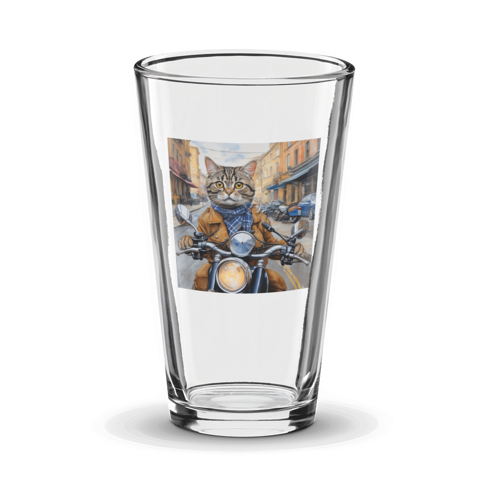 PugMug Custom Tabby Scottish Fold Cat Glass Tumbler