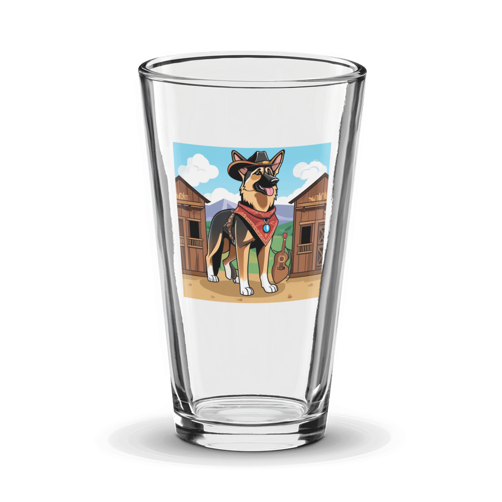 PugMug Custom German Shepherd Dog Glass Tumbler