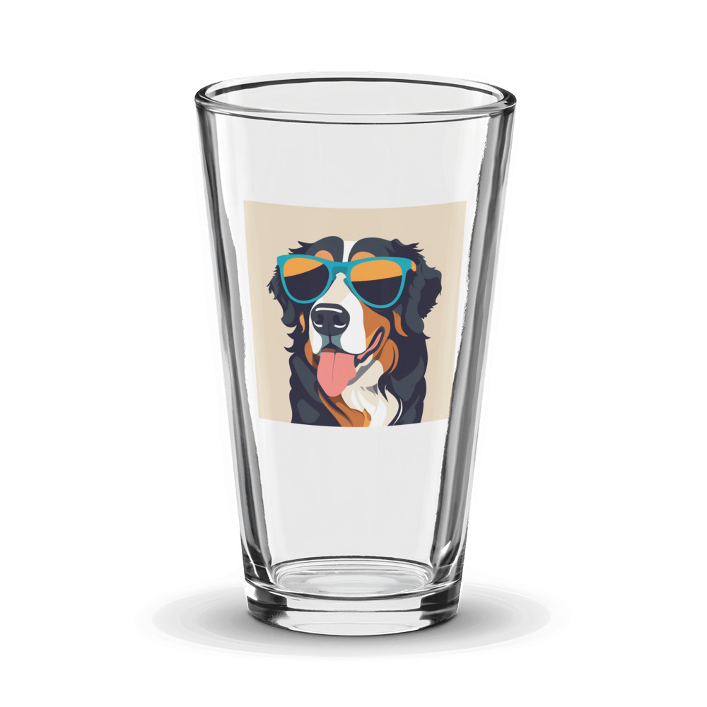 PugMug Custom Bernese Mountain Dog Glass Tumbler