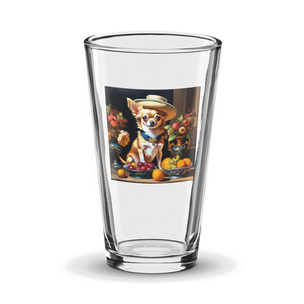 PugMug Custom Chihuahua Glass Tumbler