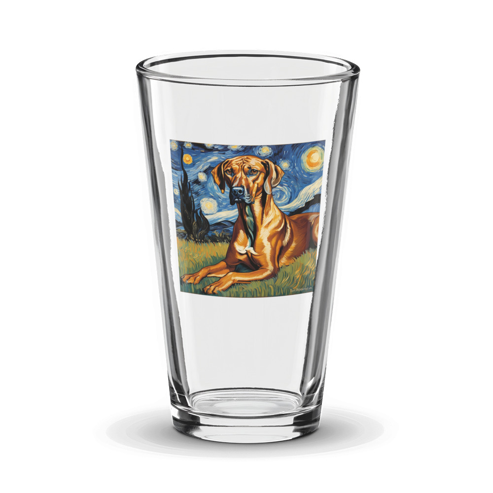 PugMug Custom Rhodesian Ridgeback Glass Tumbler