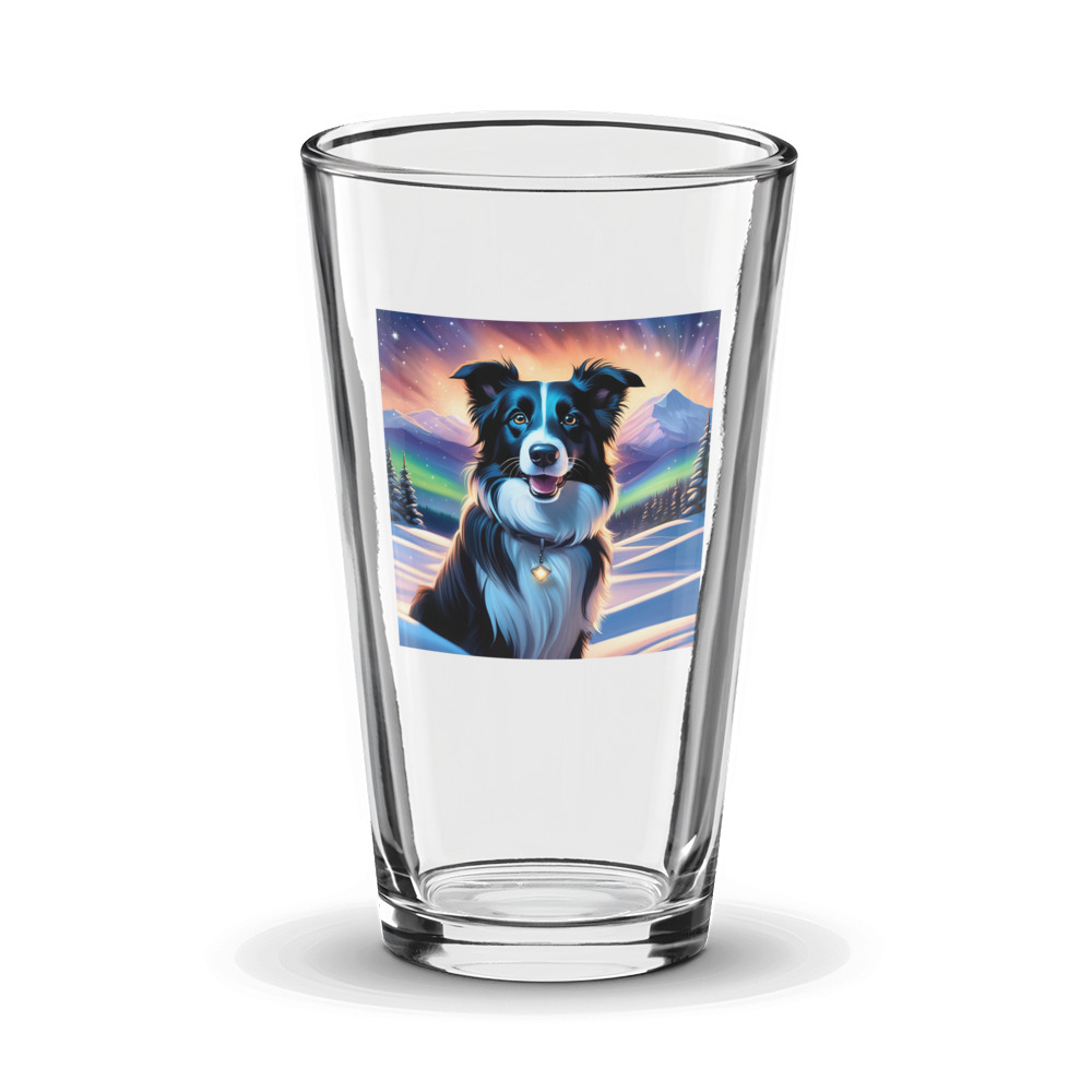 PugMug Custom Border Collie Glass Tumbler