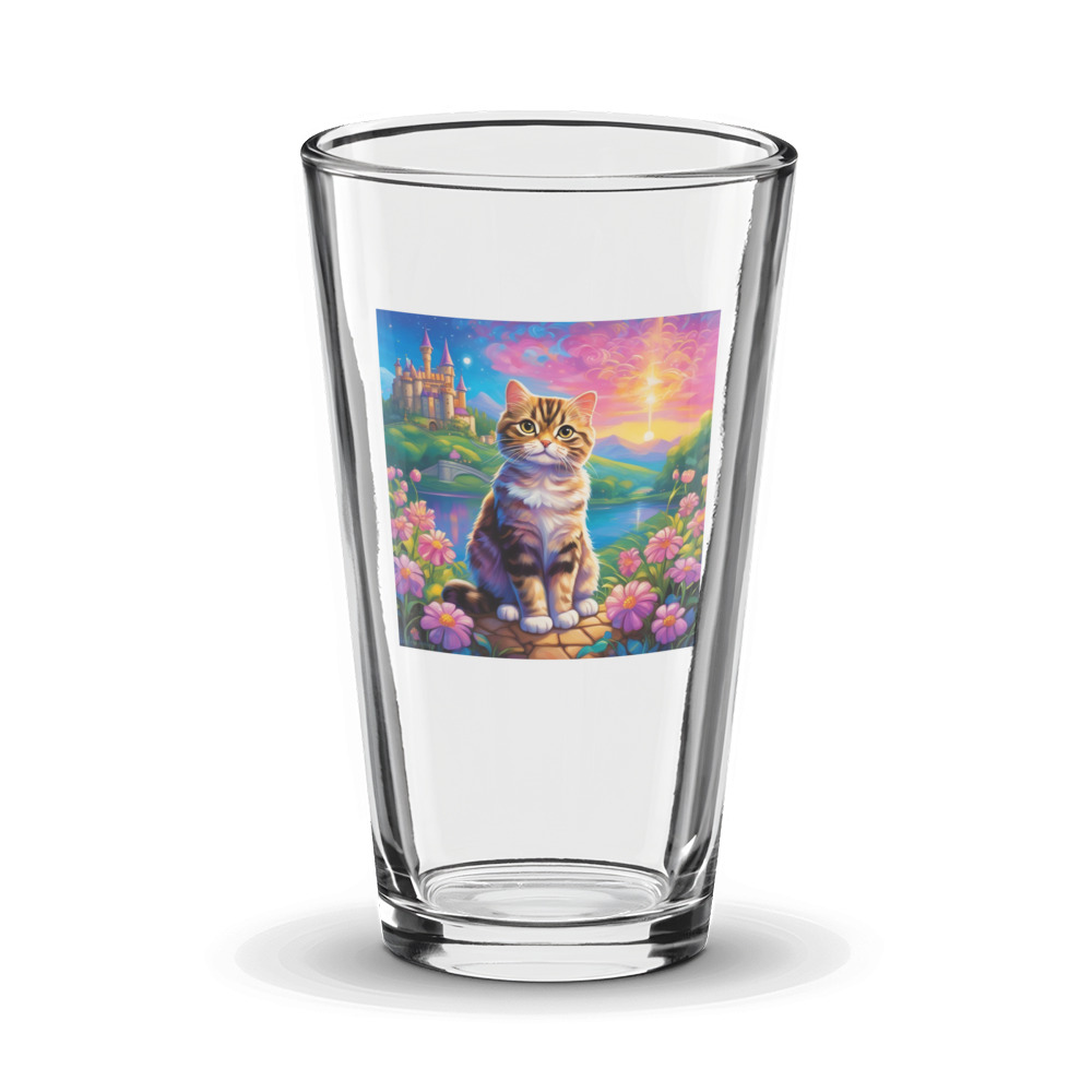 PugMug Custom Tabby Scottish Fold Cat Glass Tumbler