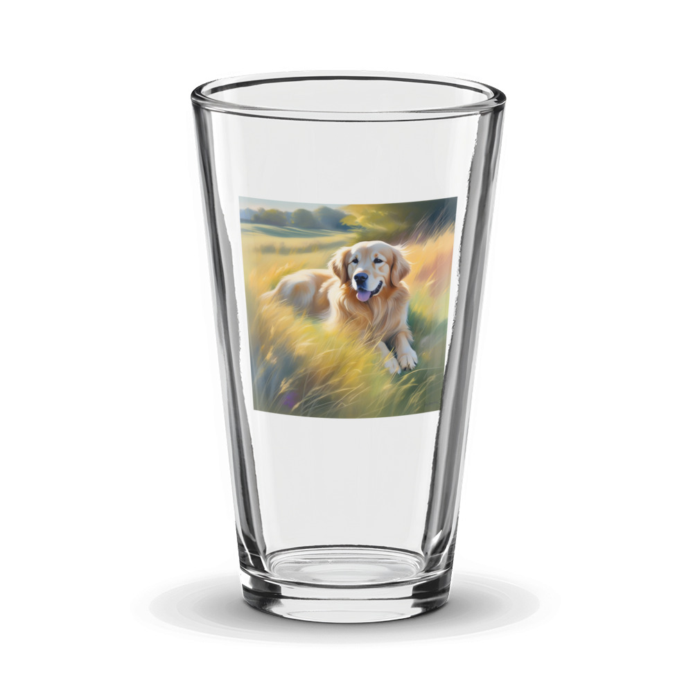 PugMug Custom Golden Retriever Glass Tumbler