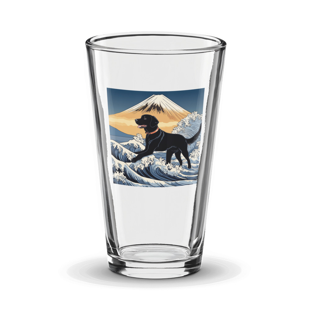 PugMug Custom Black Labrador Retriever Glass Tumbler