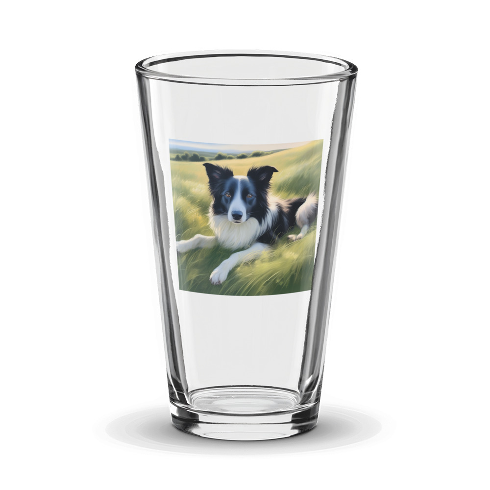 PugMug Custom Border Collie Glass Tumbler