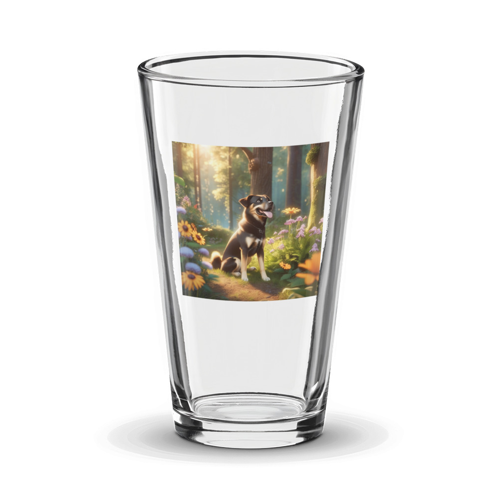 PugMug Custom Blue Glass Tumbler