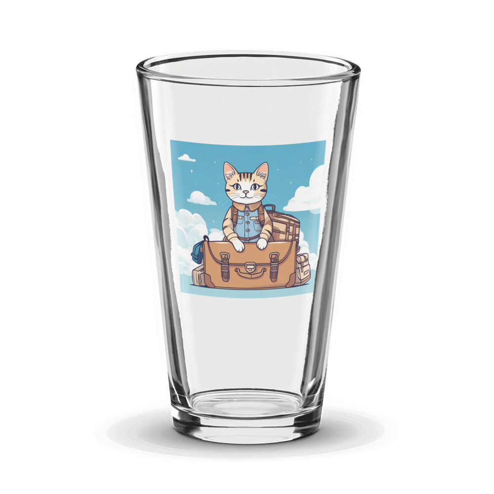PugMug Custom Tabby Companion Cat Glass Tumbler