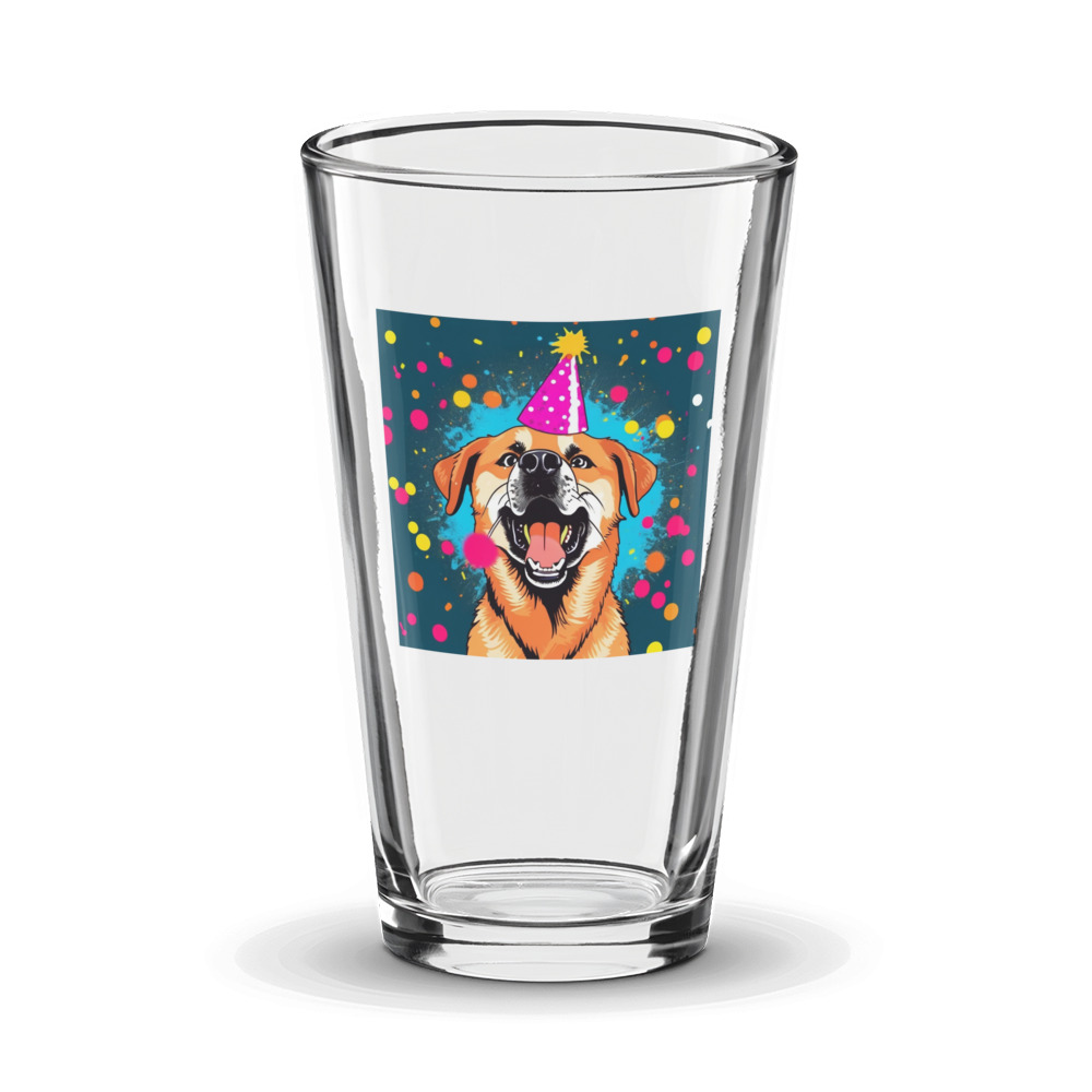 PugMug Custom Blue Glass Tumbler