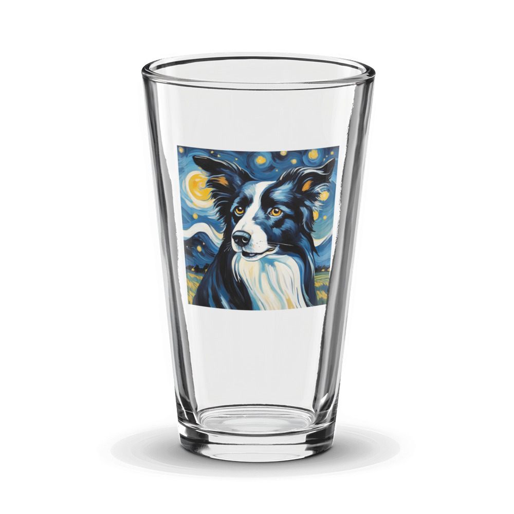 PugMug Custom Border Collie Glass Tumbler