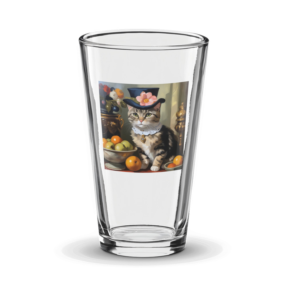 PugMug Custom Tabby Scottish Fold Cat Glass Tumbler