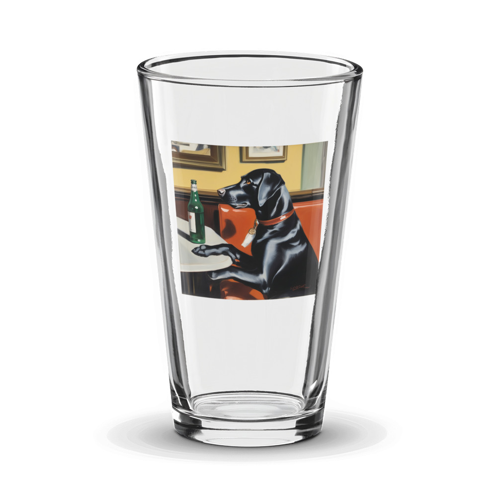 PugMug Custom Black Labrador Retriever Glass Tumbler