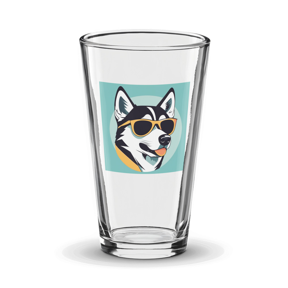 PugMug Custom Siberian Husky Glass Tumbler