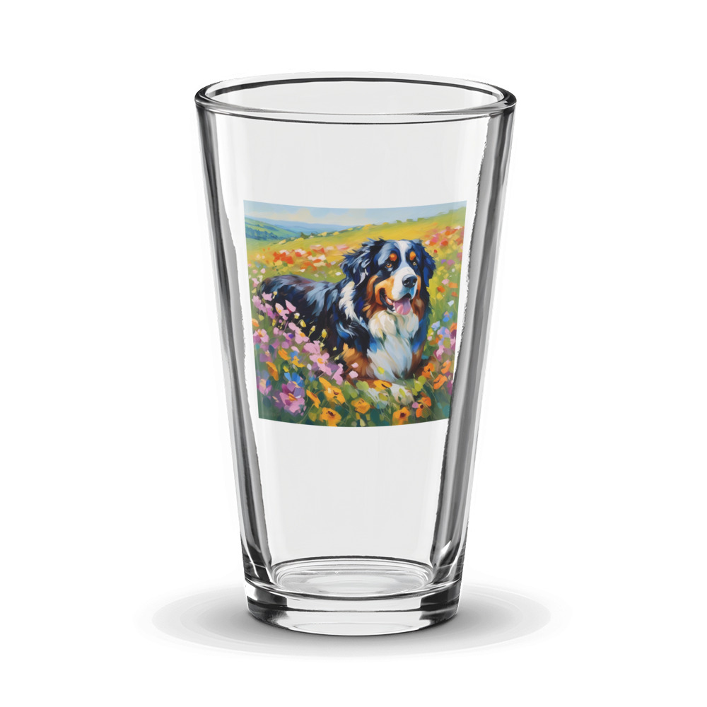 PugMug Custom Bernese Mountain Dog Glass Tumbler