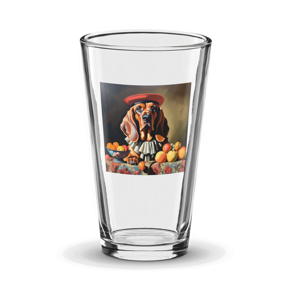 PugMug Custom Bloodhound Glass Tumbler