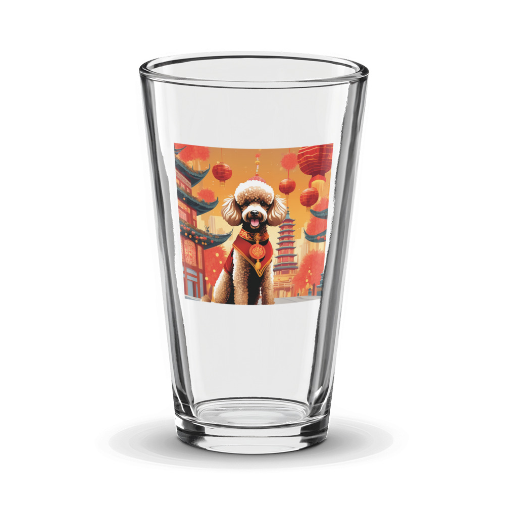 PugMug Custom Tan Poodle Glass Tumbler