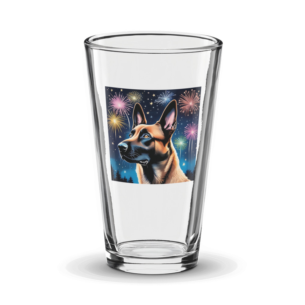 PugMug Custom Belgian Malinois Glass Tumbler