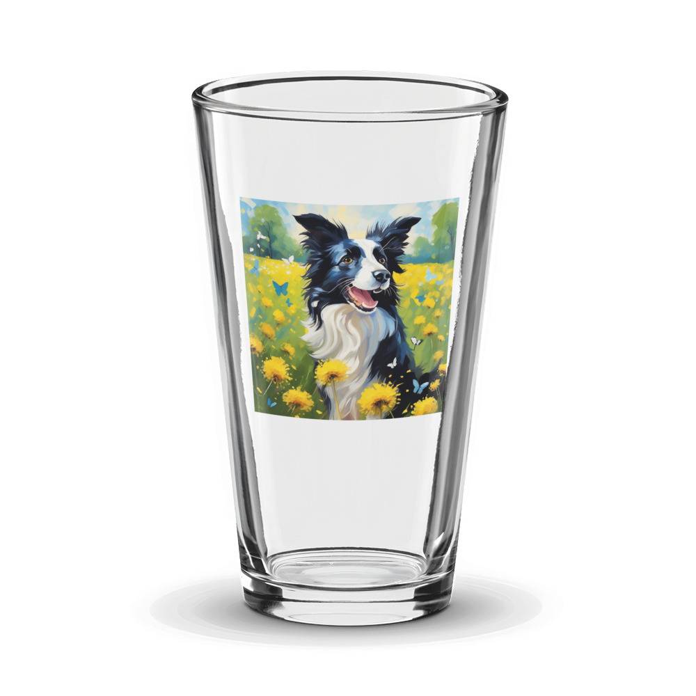 PugMug Custom Border Collie Glass Tumbler