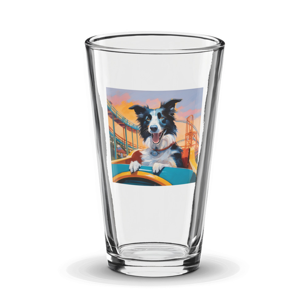 PugMug Custom Border Collie Glass Tumbler