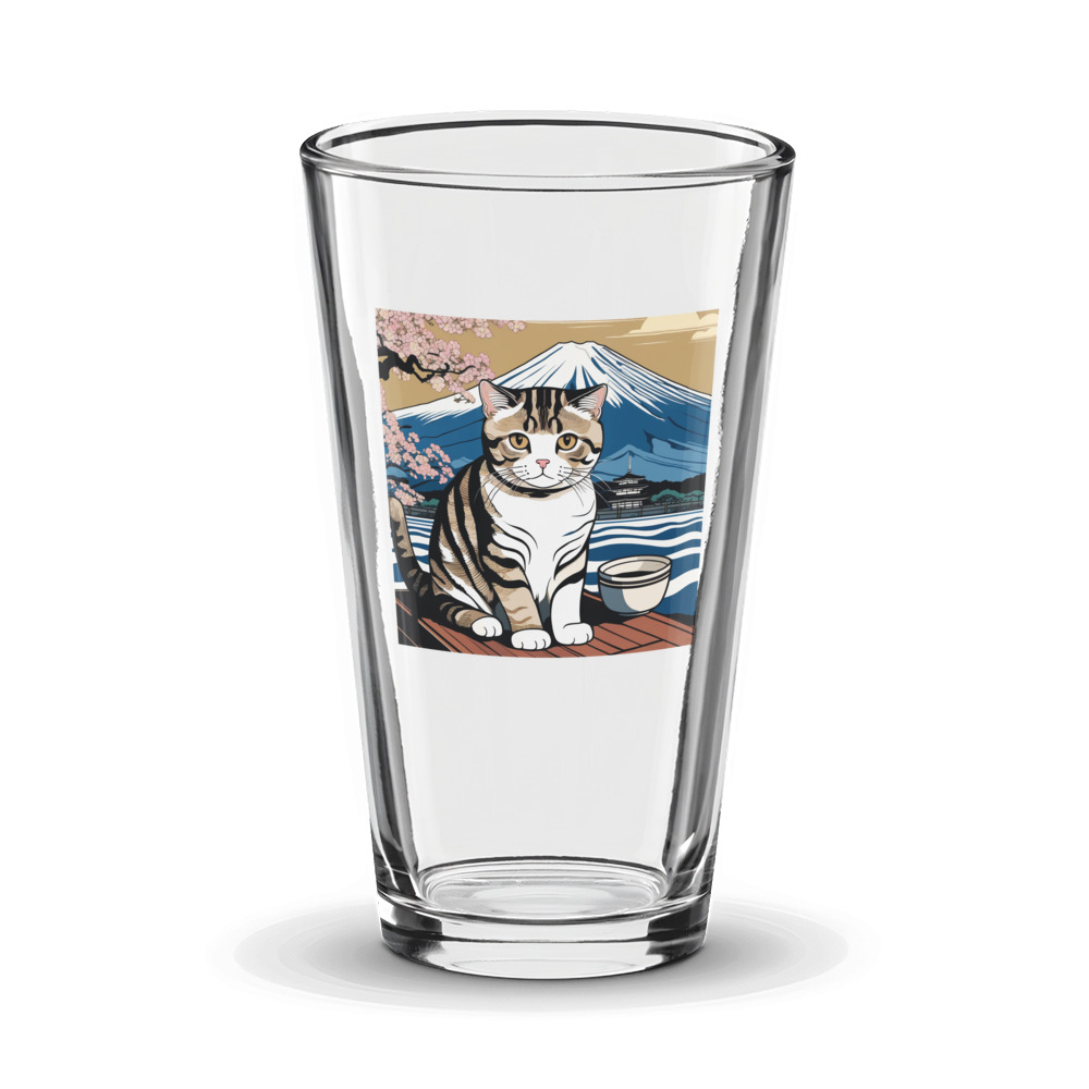 PugMug Custom Tabby Scottish Fold Cat Glass Tumbler