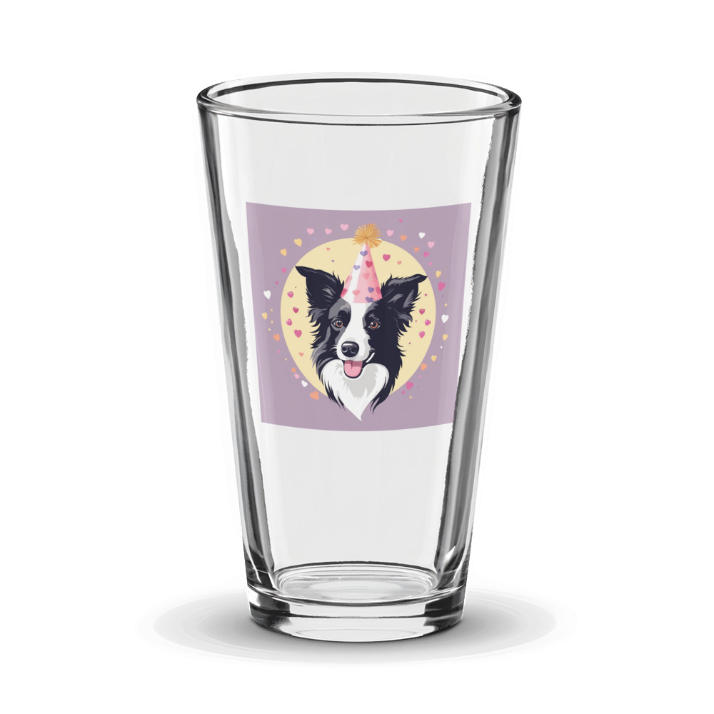 PugMug Custom Border Collie Glass Tumbler