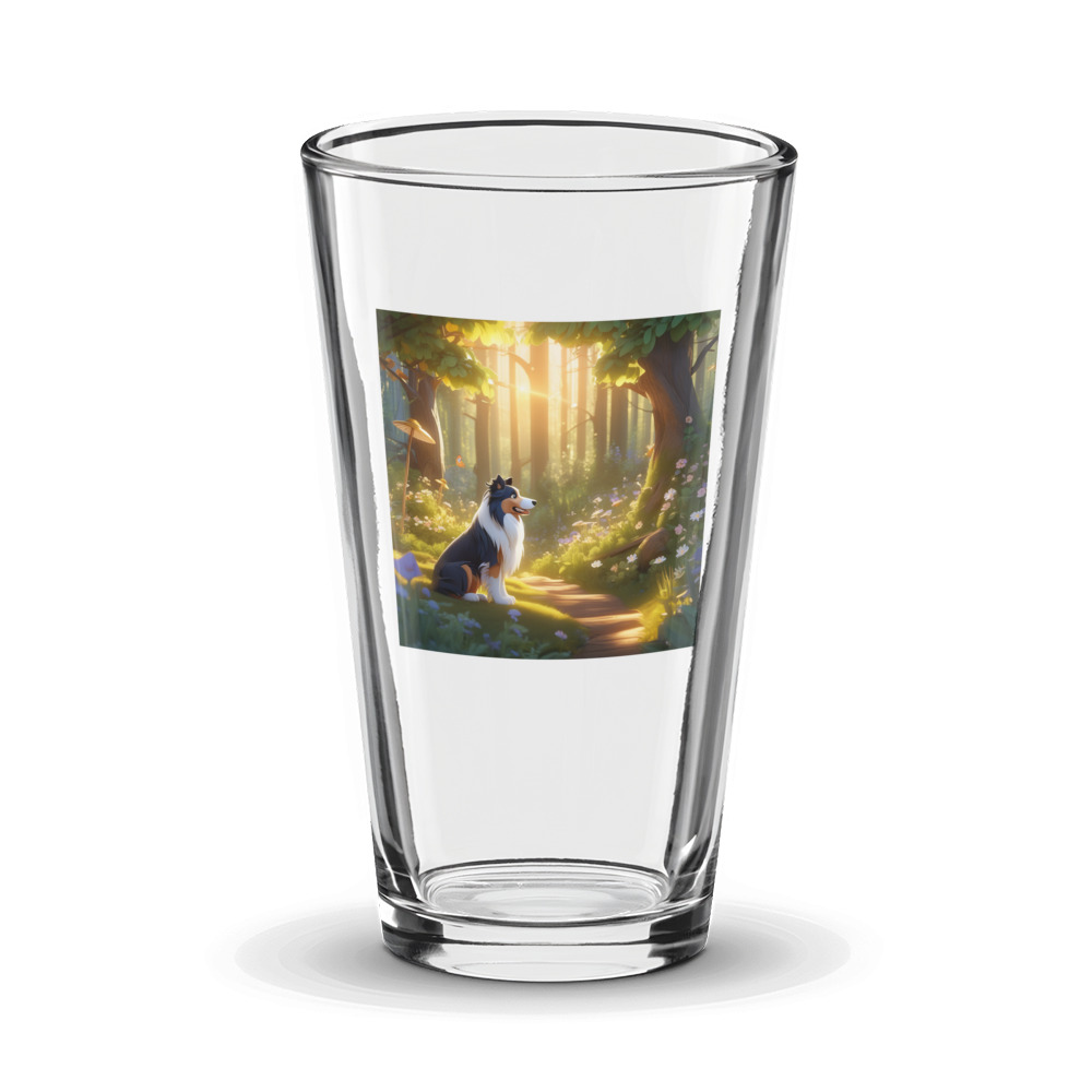 PugMug Custom Collie Glass Tumbler