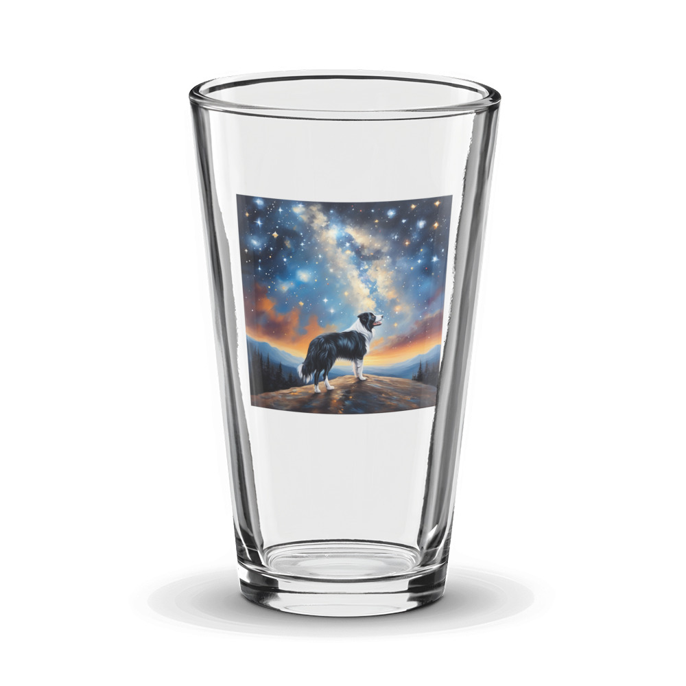 PugMug Custom Border Collie Glass Tumbler