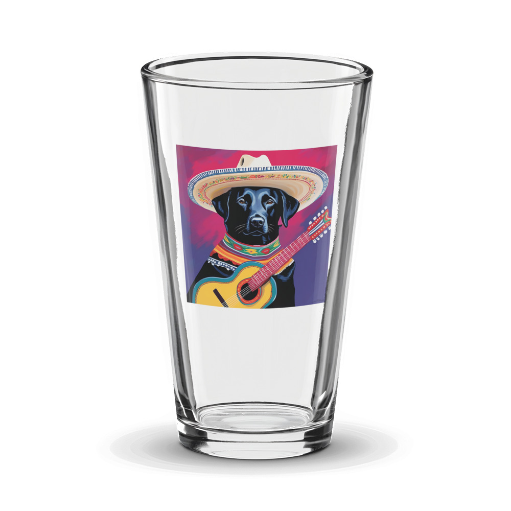 PugMug Custom Black Labrador Retriever Glass Tumbler