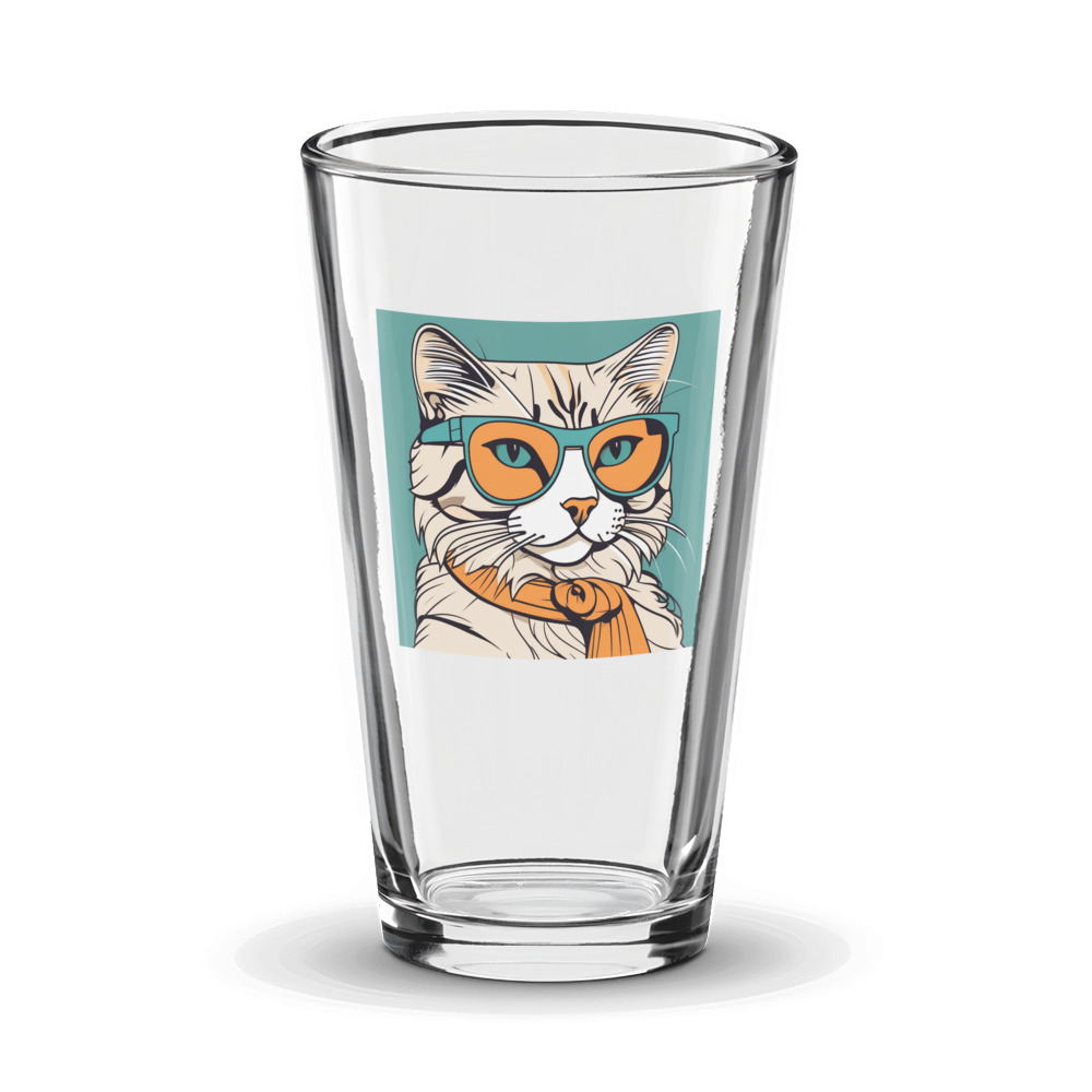 PugMug Custom Tabby Ragdoll Cat Glass Tumbler
