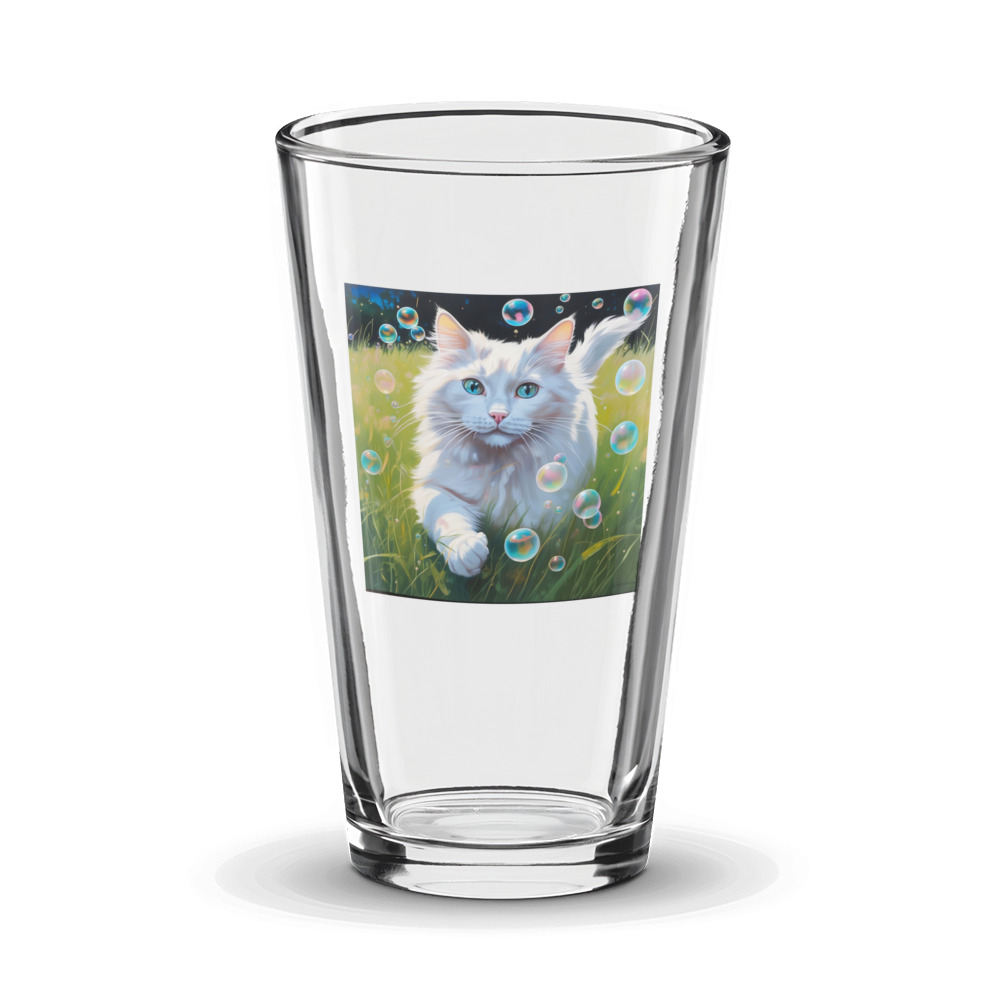 PugMug Custom White Ragdoll Cat Glass Tumbler