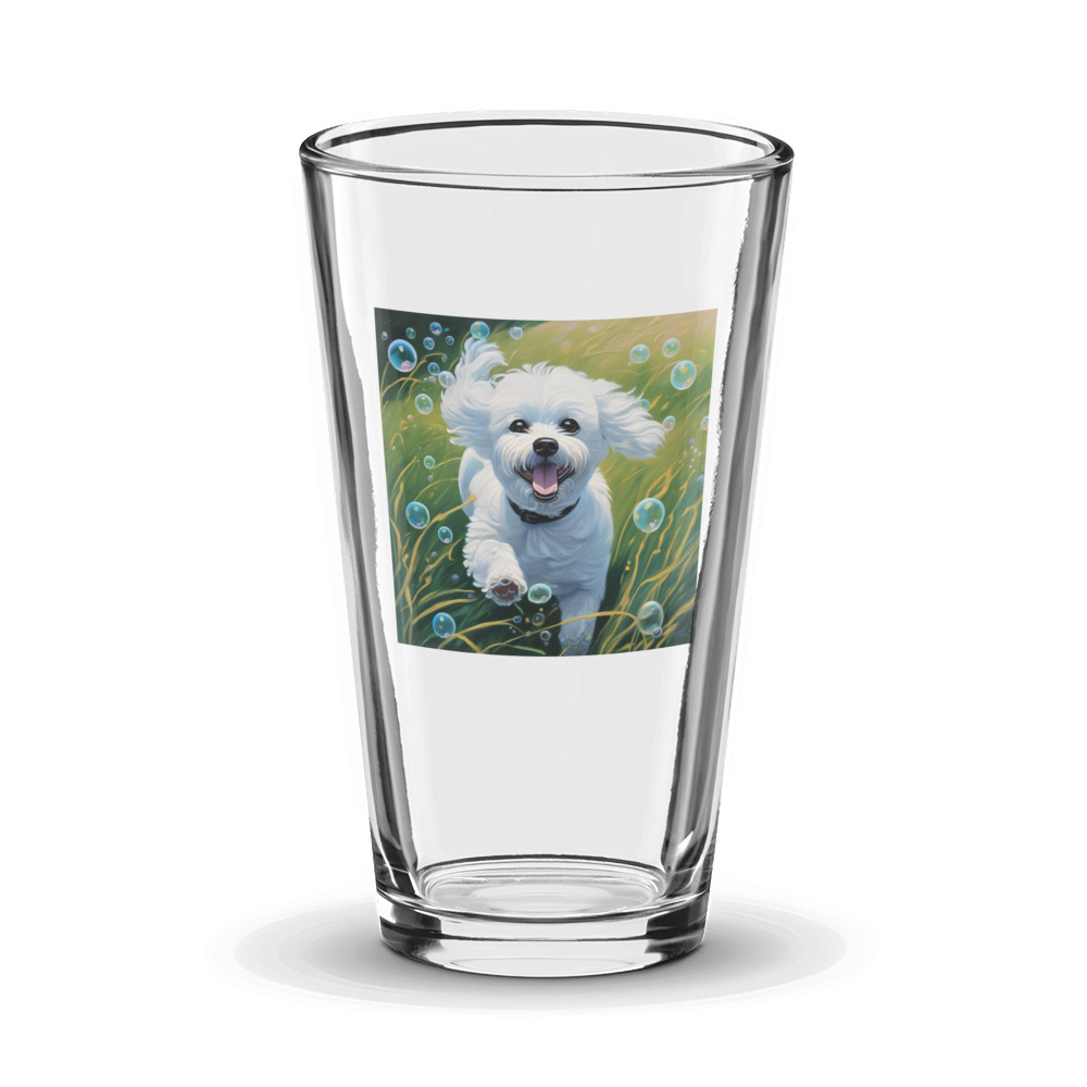 PugMug Custom Bichons Frise Glass Tumbler