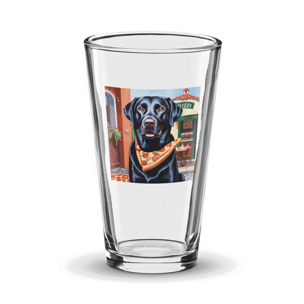 PugMug Custom Black Labrador Retriever Glass Tumbler
