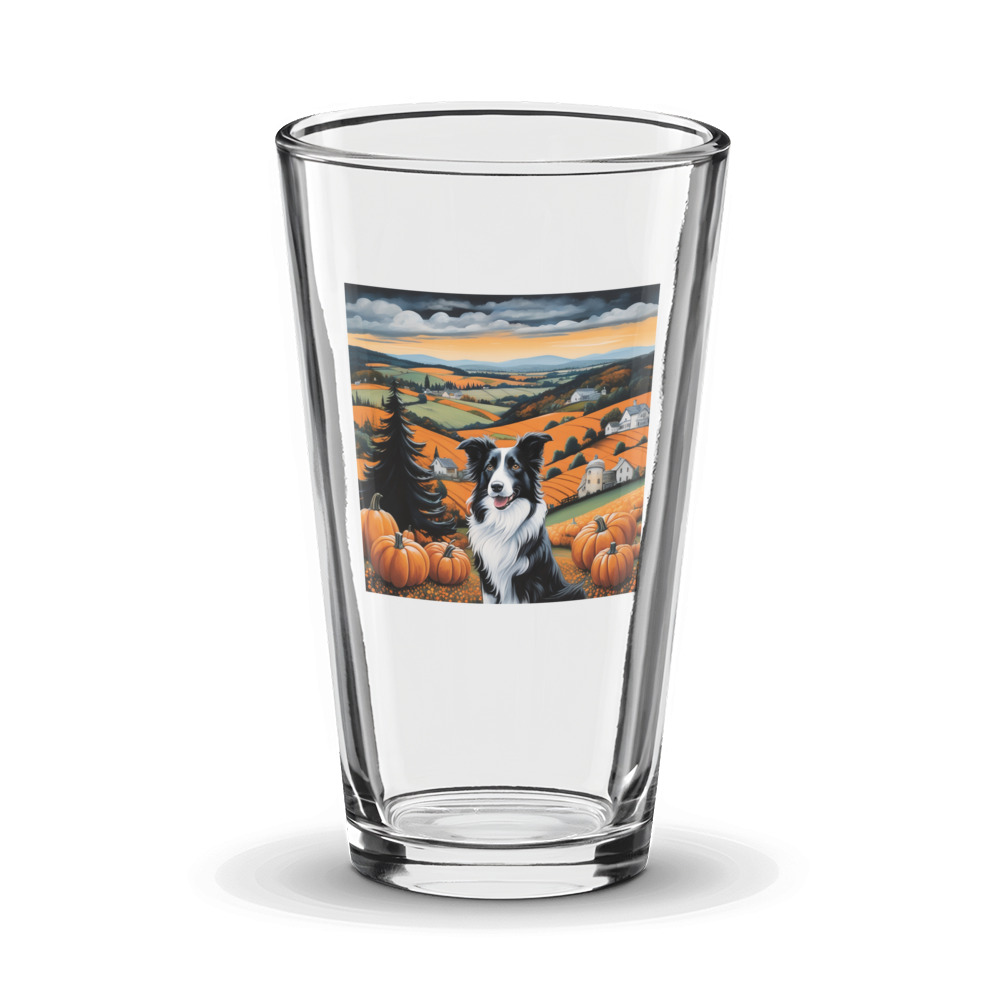 PugMug Custom Border Collie Glass Tumbler